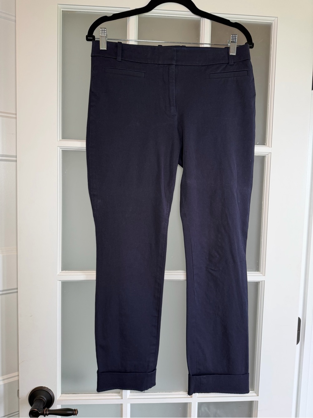 J Crew 6R Classic Navy Women's Dress Pants, Long Capri. Excellent Condition